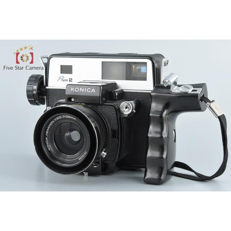 中古】KONICA コニカ PRESS 2 + HEXANON 58mm f/3.5 : 中古カメラの