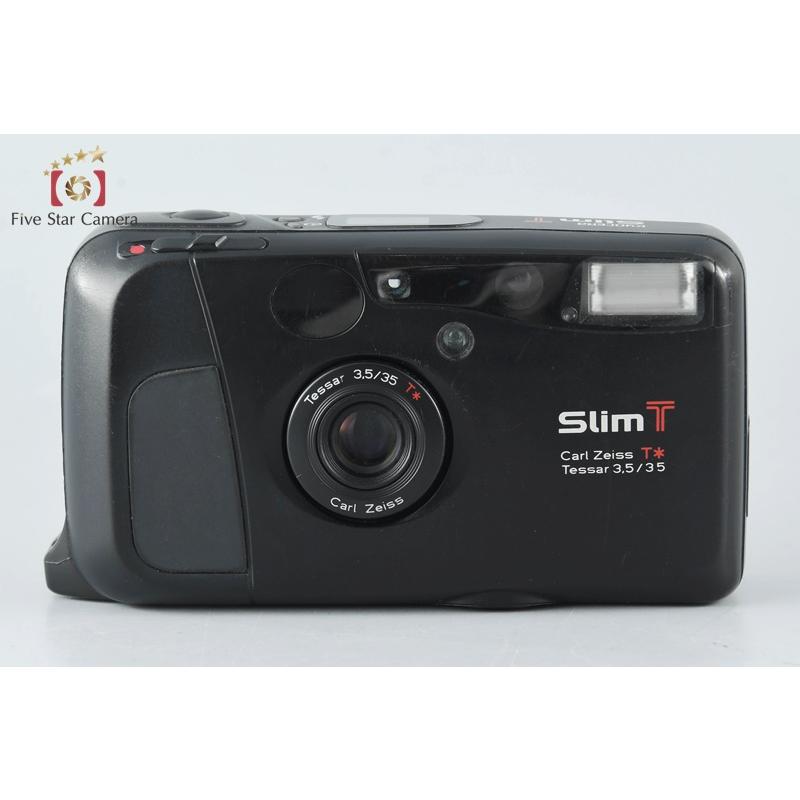 中古】Kyocera 京セラ Slim T ブラック コンパクトフィルムカメラ