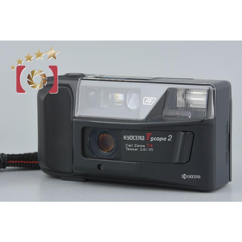 KYOCERA T scope 2 カールツァイス フィルムカメラ 動作品 中古】KYOCERA 京セラ T SCOPE 2 コンパクトフィルムカメラ : 中古