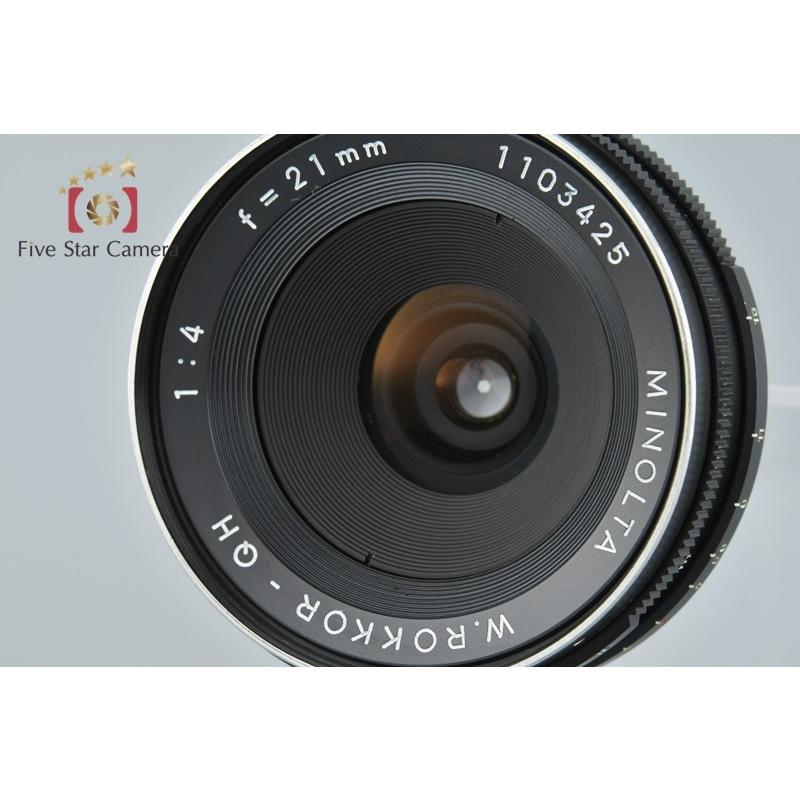 KONICA MINOLTA - 【中古】(ミノルタ) MINOLTA W.ROKKOR-QH 21/4 + ファインダー コニカミノルタ 【中古】MINOLTA ミノルタ W.ROKKOR-QH 21mm f/4