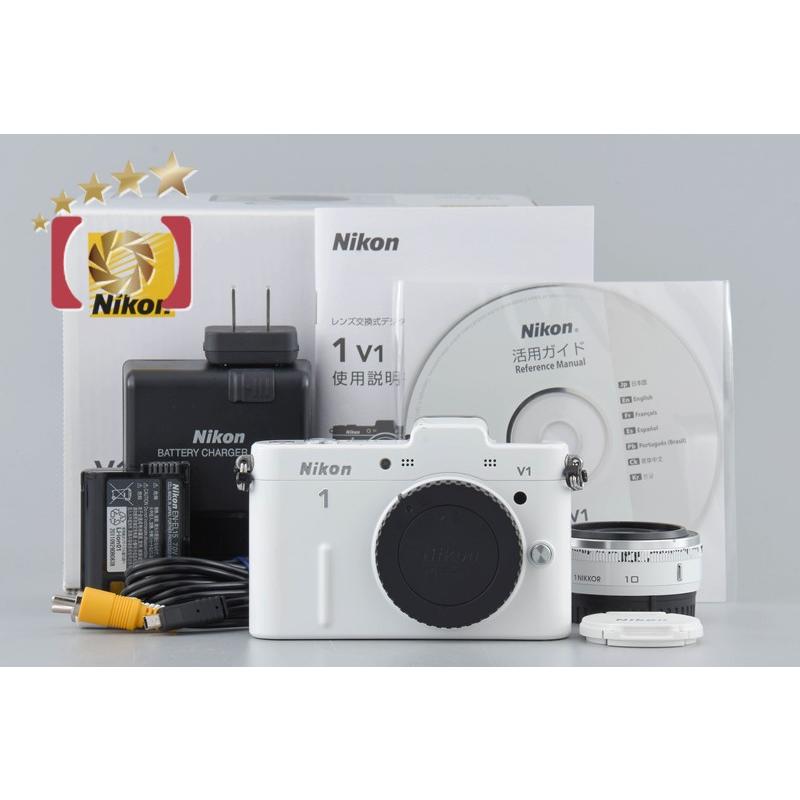 ニコン（Nikon） 【中古】Nikon 1 V1 薄型レンズキット ホワイト 元箱