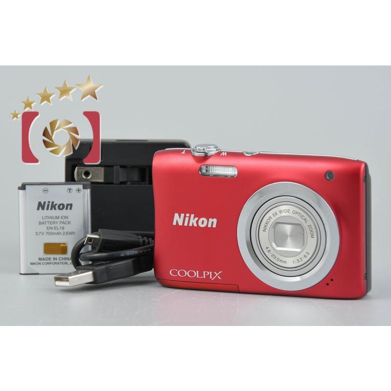 COOLPIX 【中古】Nikon ニコン A100 レッド コンパクトデジタル COOLPIX 【中古】Nikon ニコン A100 レッド コンパクトデジタル
