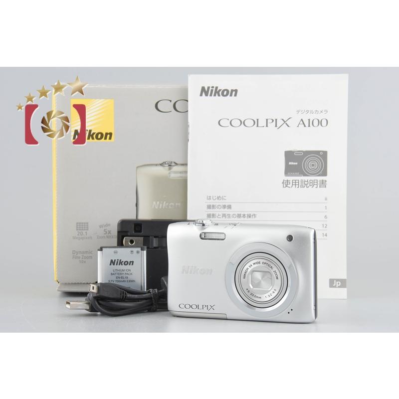 COOLPIX 【中古】Nikon ニコン A100 シルバー コンパクト