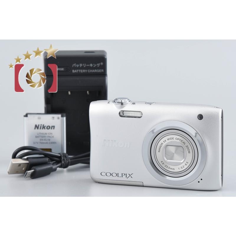 【動作確認済み】Nikon COOLPIX A100 シルバー コンパクトカメラ Nikon COOLPIX A100 シルバー A100SL（中古） - カメラ高価買取