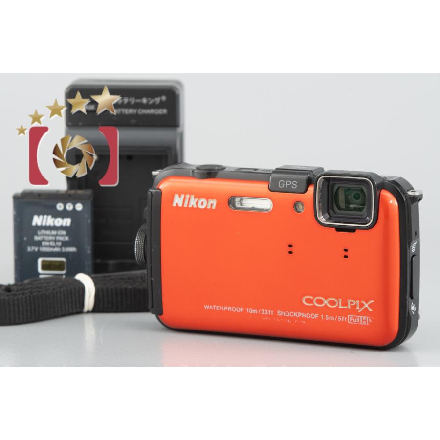 COOLPIX 【中古】Nikon ニコン AW100 オレンジ コンパクトデジタル