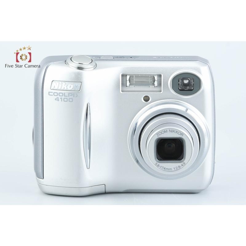 〖美品〗Nikon COOLPIX E4100 シルバー 箱付き 完動品 COOLPIX 【中古】Nikon ニコン E4100 クロムシルバー コンパクト