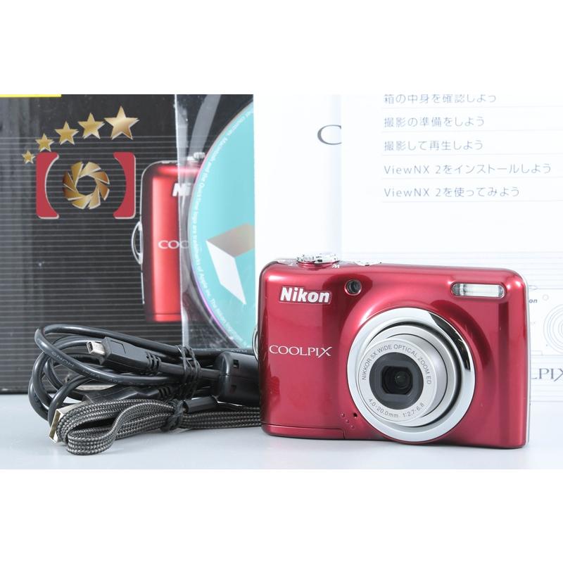 COOLPIX 【中古】Nikon ニコン L23 レッド コンパクトデジタルカメラ