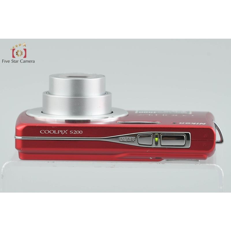 COOLPIX 【中古】Nikon ニコン S200 レッド コンパクトデジタル