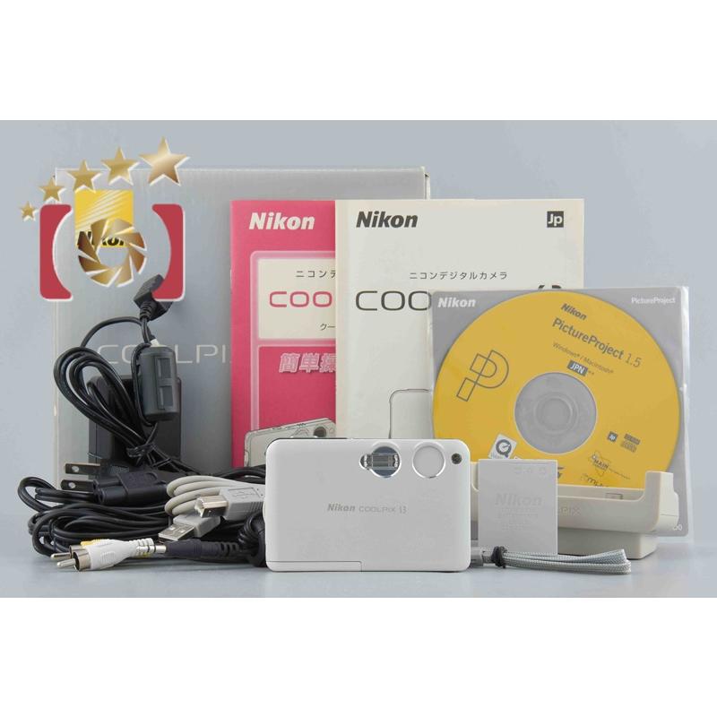 COOLPIX 【中古】Nikon ニコン S3 クリームホワイト コンパクト