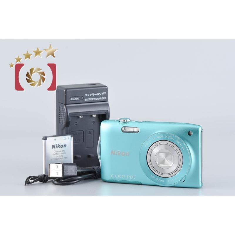 COOLPIX 【中古】Nikon ニコン S3300 ミントグリーン コンパクト