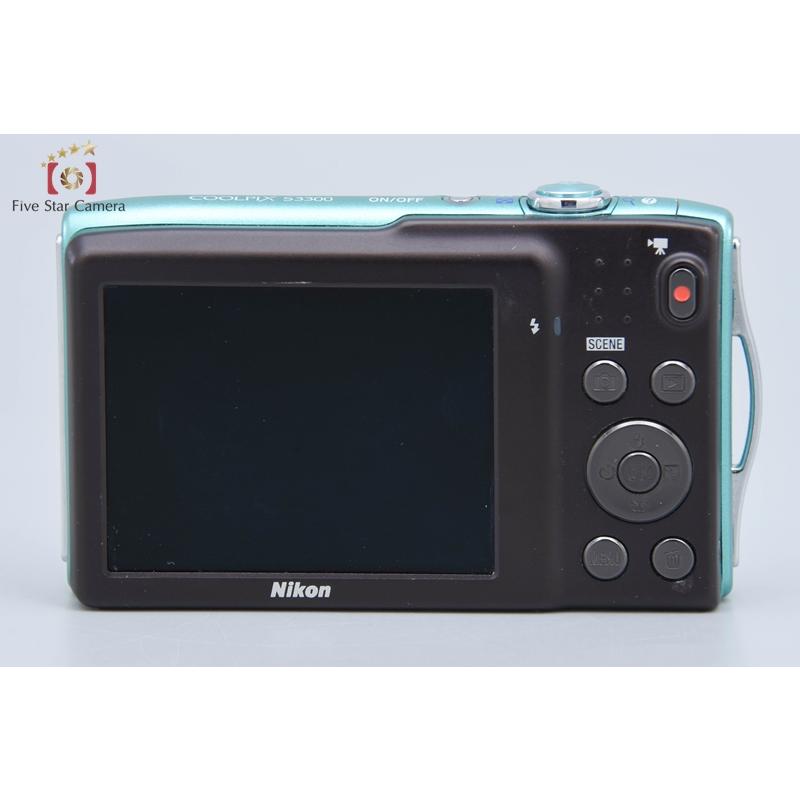Nikon / COOLPIX S3300 未使用に近い！ COOLPIX 【中古】Nikon ニコン S3300 ミントグリーン コンパクト