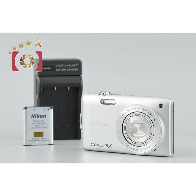 COOLPIX 【中古】Nikon ニコン S3300 クリスタルシルバー コンパクト