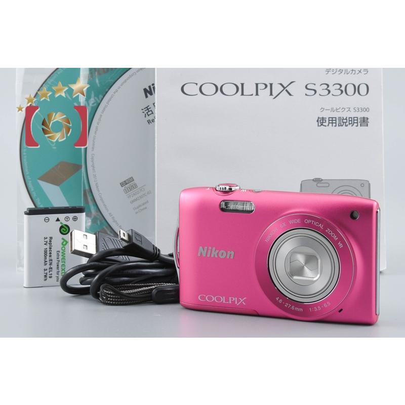 COOLPIX 【中古】Nikon ニコン S3300 ストロベリーピンク