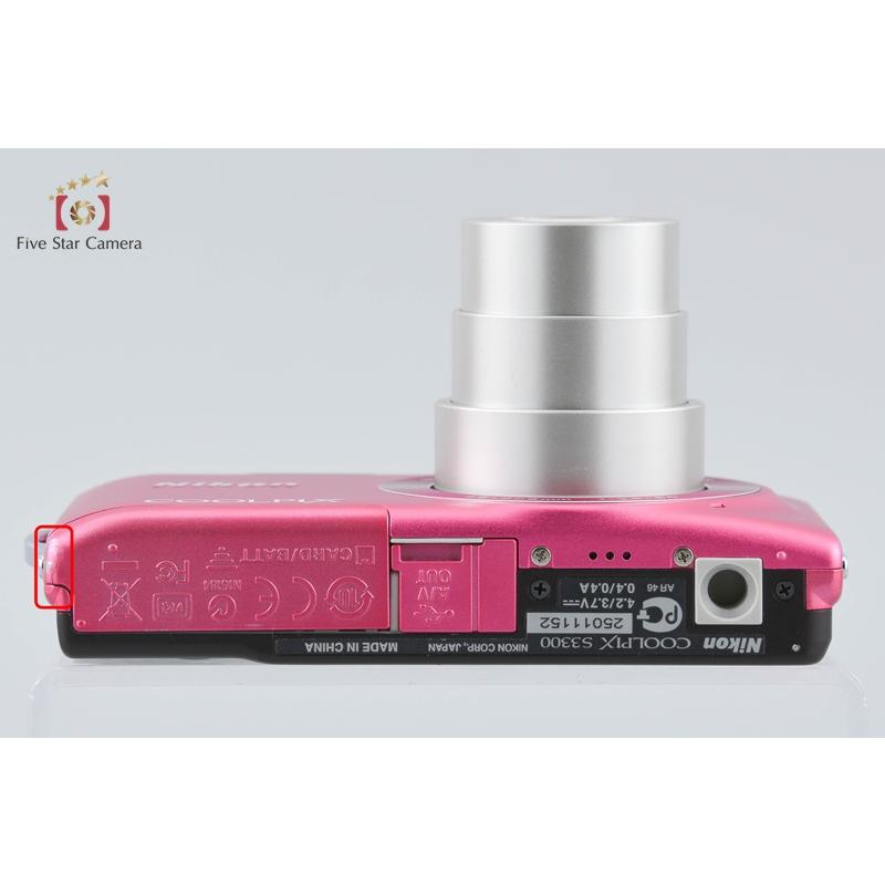 COOLPIX 【中古】Nikon ニコン S3300 ストロベリーピンク