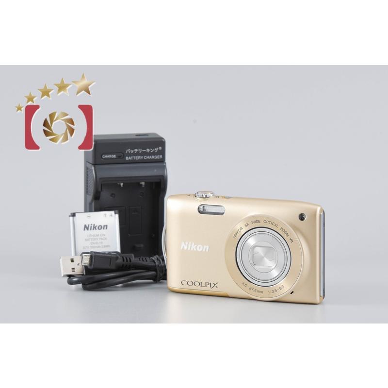 【超美品】Nikon COOLPIX S3300　デジカメ　　スイートゴールド COOLPIX 【中古】Nikon ニコン S3300 スイートゴールド