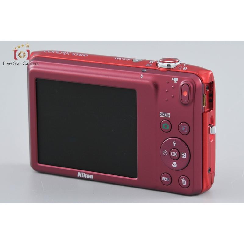 Nikon COOLPIX S3400 コンパクトデジタルカメラ COOLPIX 【中古】Nikon ニコン S3400 レッド コンパクトデジタル