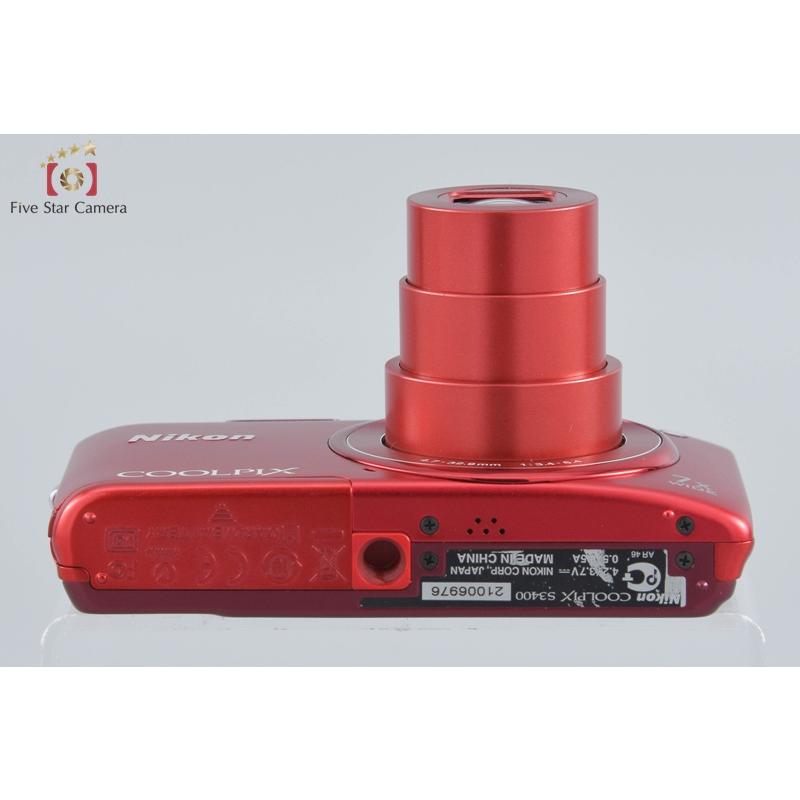 COOLPIX 【中古】Nikon ニコン S3400 レッド コンパクトデジタル