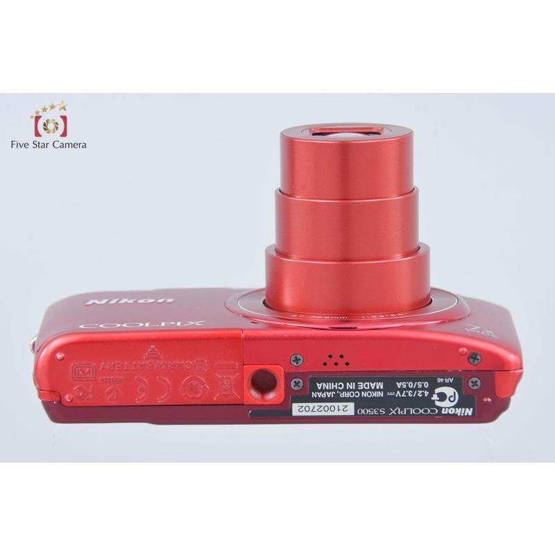COOLPIX 【中古】Nikon ニコン S3500 ラズベリーレッド コンパクト
