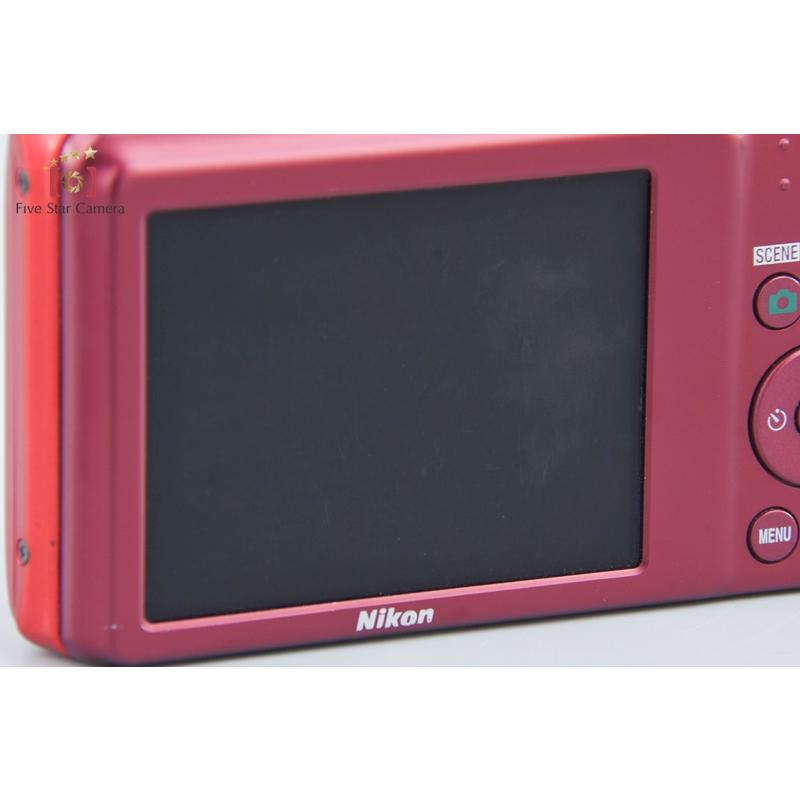 COOLPIX 【中古】Nikon ニコン S3500 ラズベリーレッド コンパクト