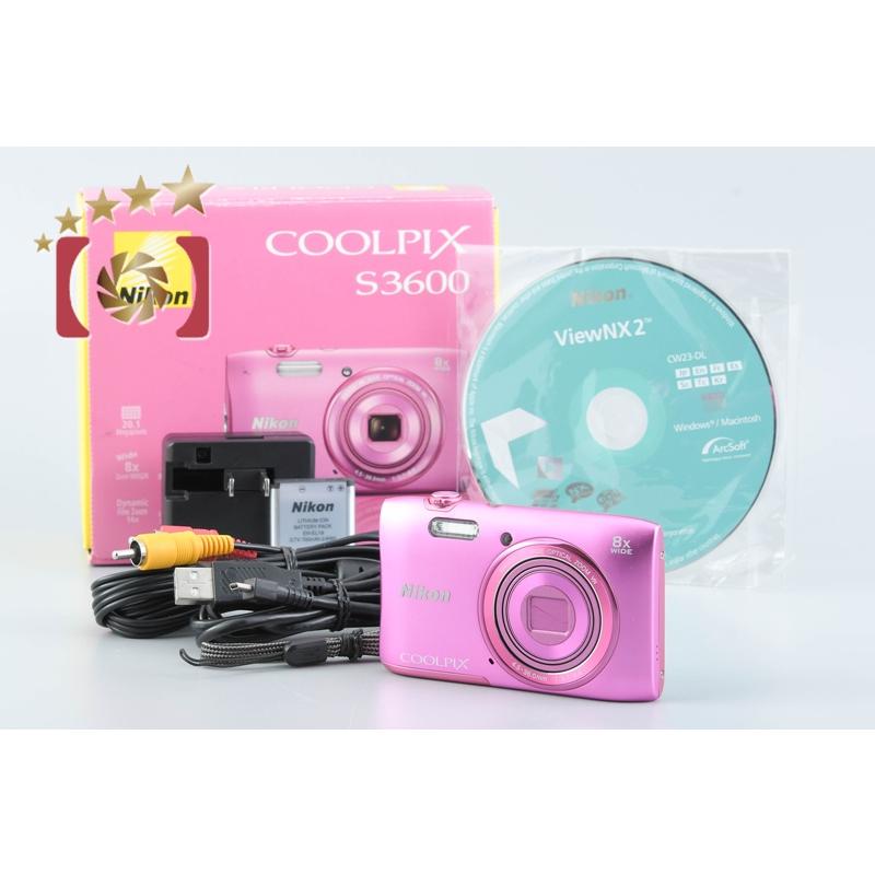 COOLPIX 【中古】Nikon ニコン S3600 アザレアピンク コンパクト