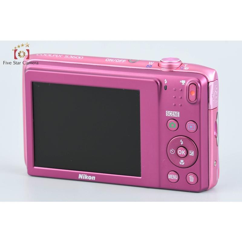 COOLPIX 【中古】Nikon ニコン S3600 アザレアピンク コンパクト