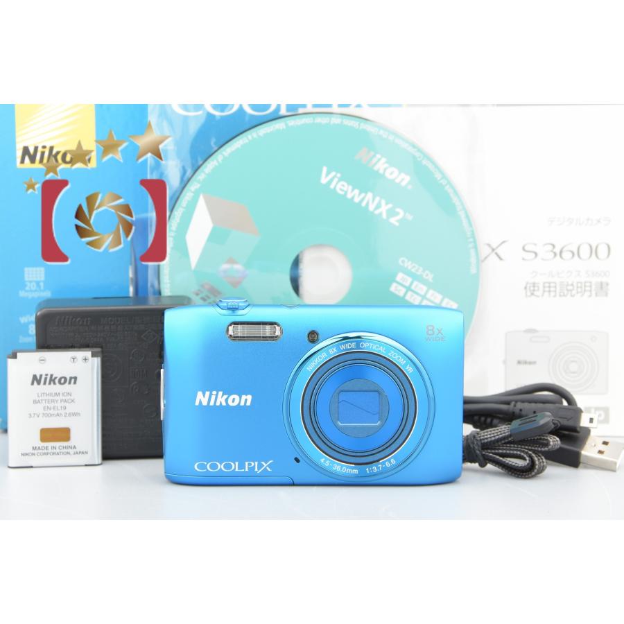 COOLPIX 【中古】Nikon ニコン S3600 ブルー コンパクトデジタル COOLPIX 【中古】Nikon ニコン S3600 ブルー コンパクトデジタル