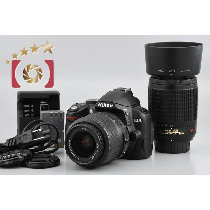 ニコン（Nikon） 【中古】Nikon D3000 ダブルズームキット ブラック