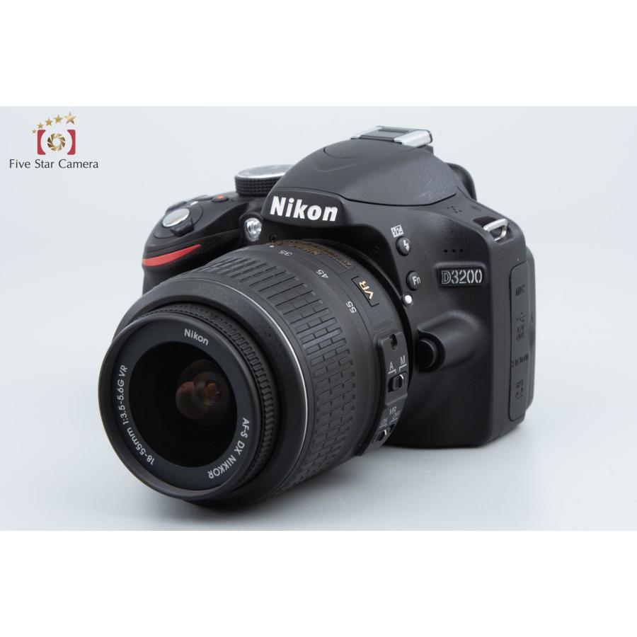 【中古】Nikon ニコン D3200 18-55 VR レンズキット ブラック シャッター回数僅少 元箱付き｜five-star-camera｜02