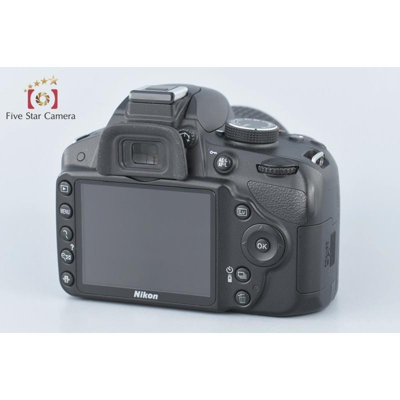 【中古】Nikon ニコン D3200 ダブルズームキット ブラック｜five-star-camera｜03