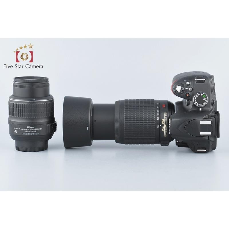 【中古】Nikon ニコン D3200 ダブルズームキット ブラック｜five-star-camera｜08