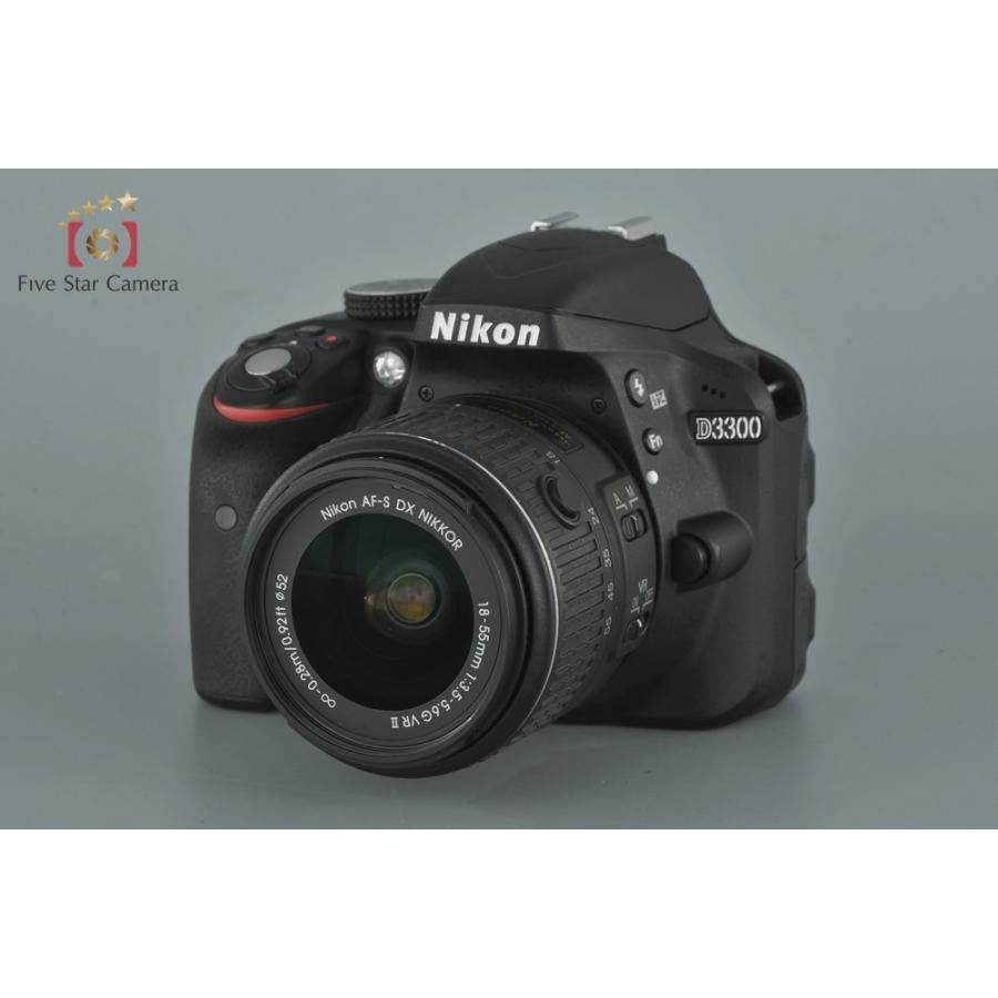 【中古】Nikon ニコン D3300 ダブルズームレンズキット2 ブラック｜five-star-camera｜02