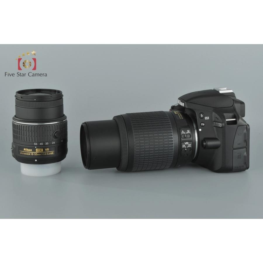 【中古】Nikon ニコン D3300 ダブルズームレンズキット2 ブラック｜five-star-camera｜06