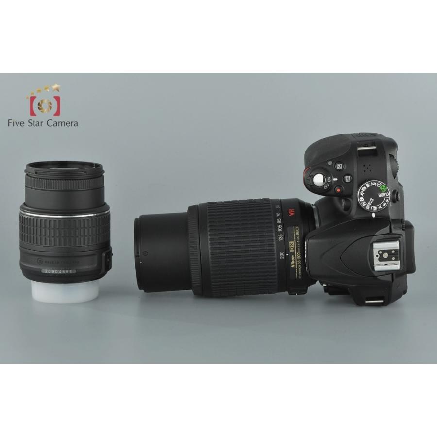 【中古】Nikon ニコン D3300 ダブルズームレンズキット2 ブラック｜five-star-camera｜08