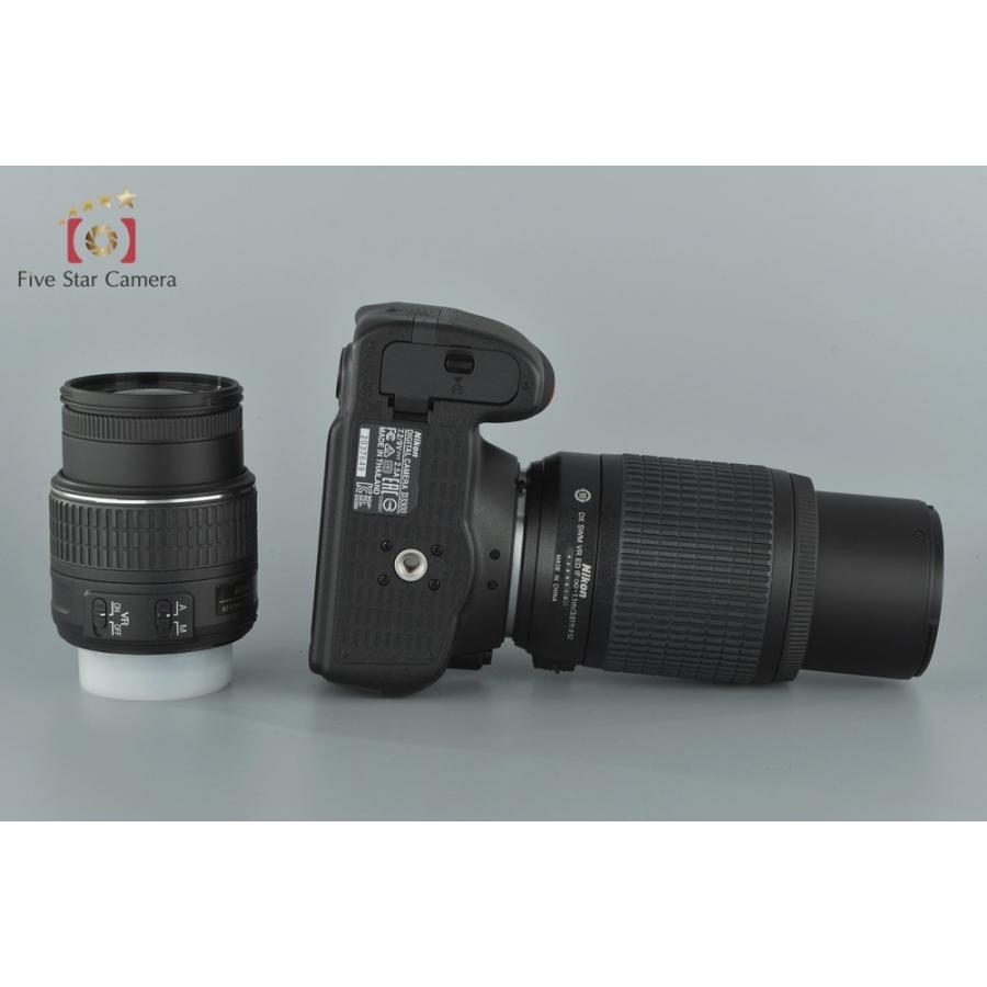 【中古】Nikon ニコン D3300 ダブルズームレンズキット2 ブラック｜five-star-camera｜09
