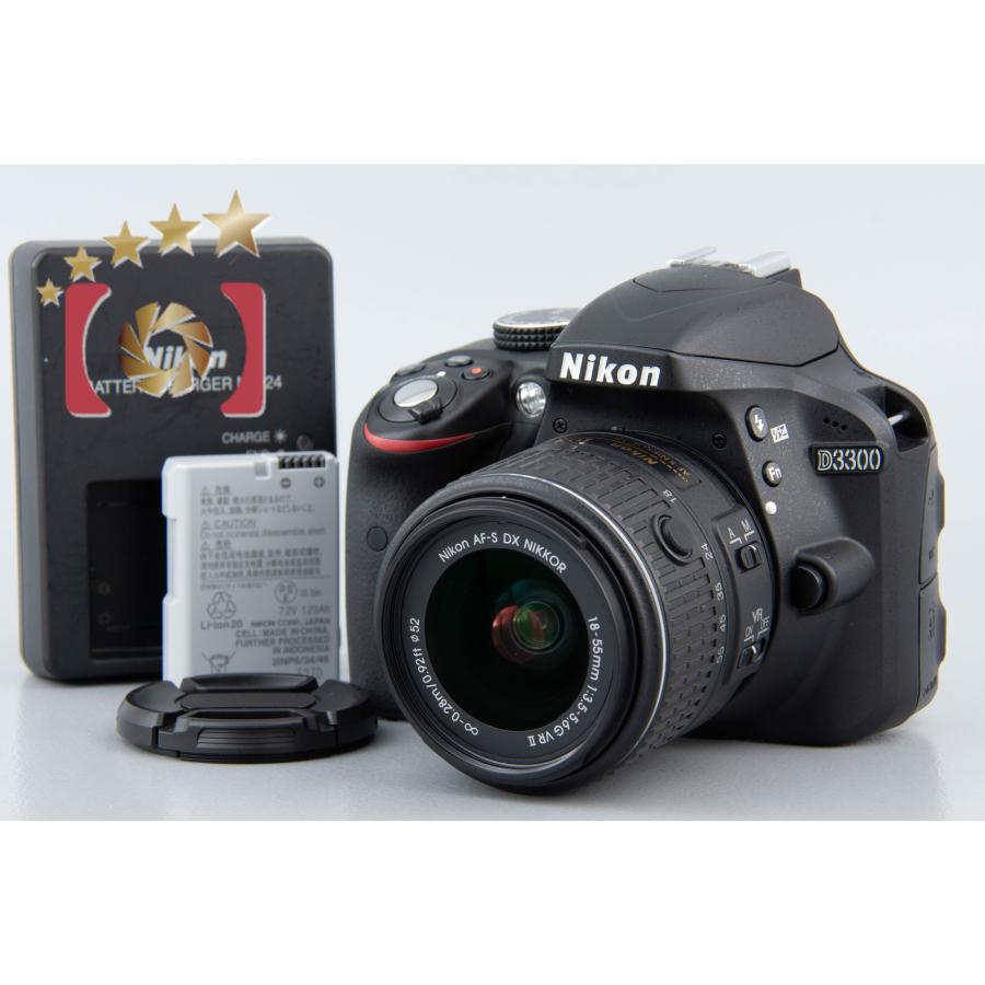 ニコン 【中古】Nikon D3300 18-55 VR II レンズキット ブラック ニコン 【中古】Nikon D3300 18-55 VR II レンズキット ブラック