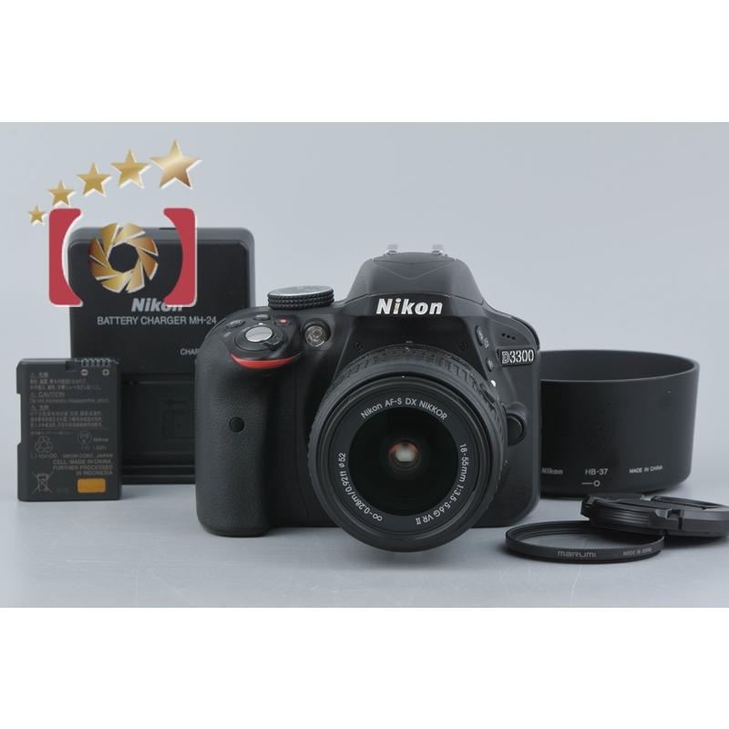 ニコン 【中古】Nikon D3300 18-55 VR II レンズキット ブラック ニコン 【中古】Nikon D3300 18-55 VR II レンズキット ブラック