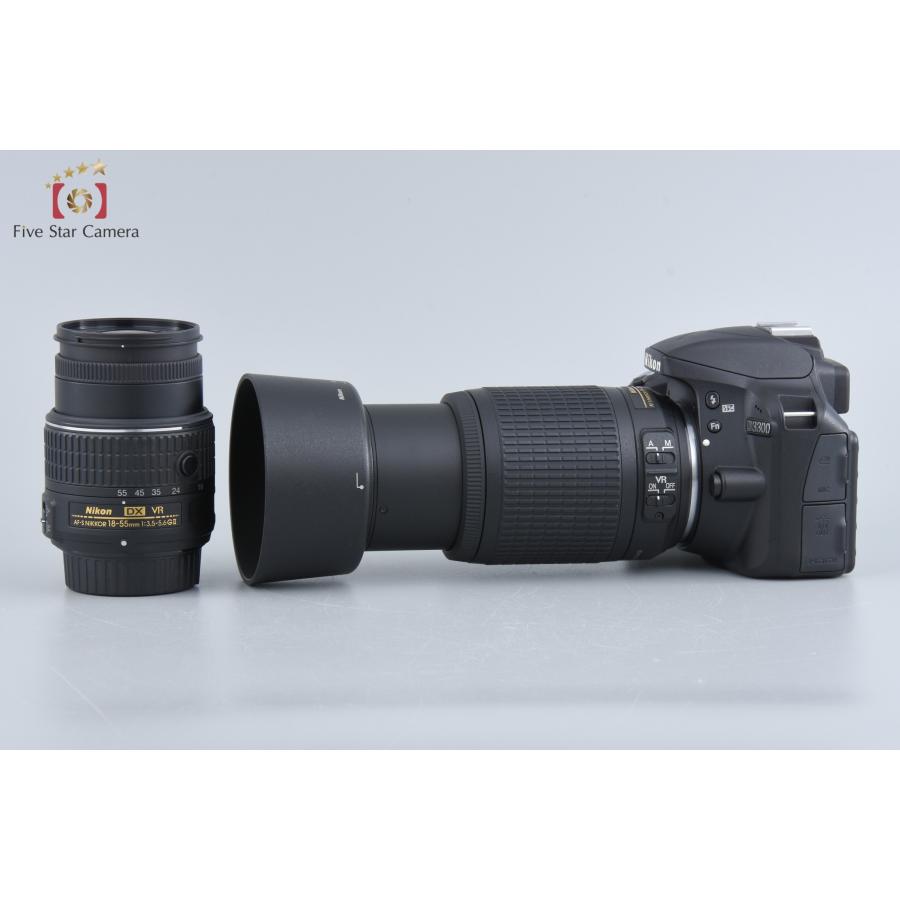 【中古】Nikon ニコン D3300 ダブルズームキット ブラック シャッター回数僅少｜five-star-camera｜06