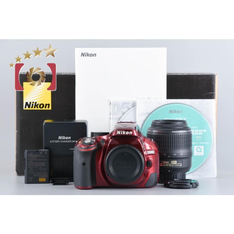 ニコン 【中古】Nikon D5200 18-55 VR レンズキット レッド 元箱