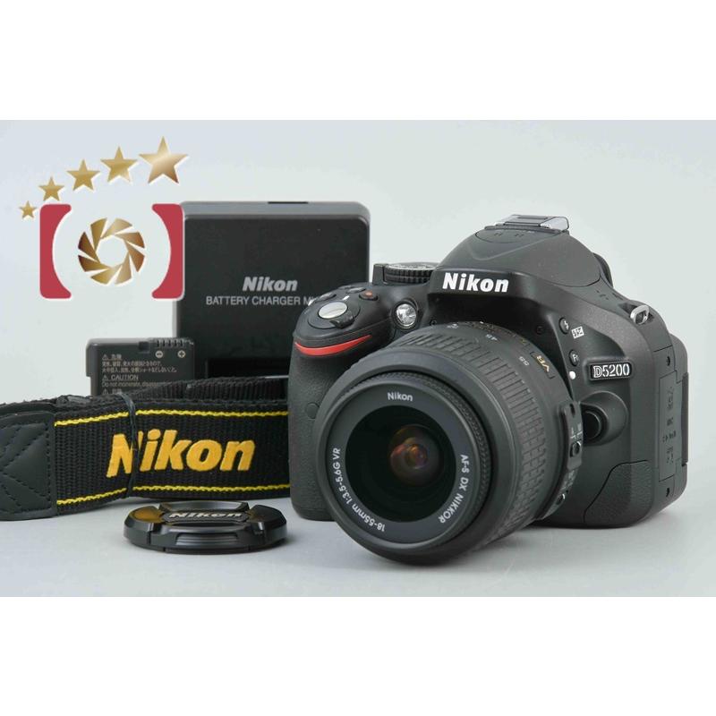 【中古】Nikon ニコン D5200 18-55 VR レンズキット ブラック シャッター回数僅少 ニコン（Nikon） 【中古】Nikon D5200 18-55 VR レンズキット ブラック