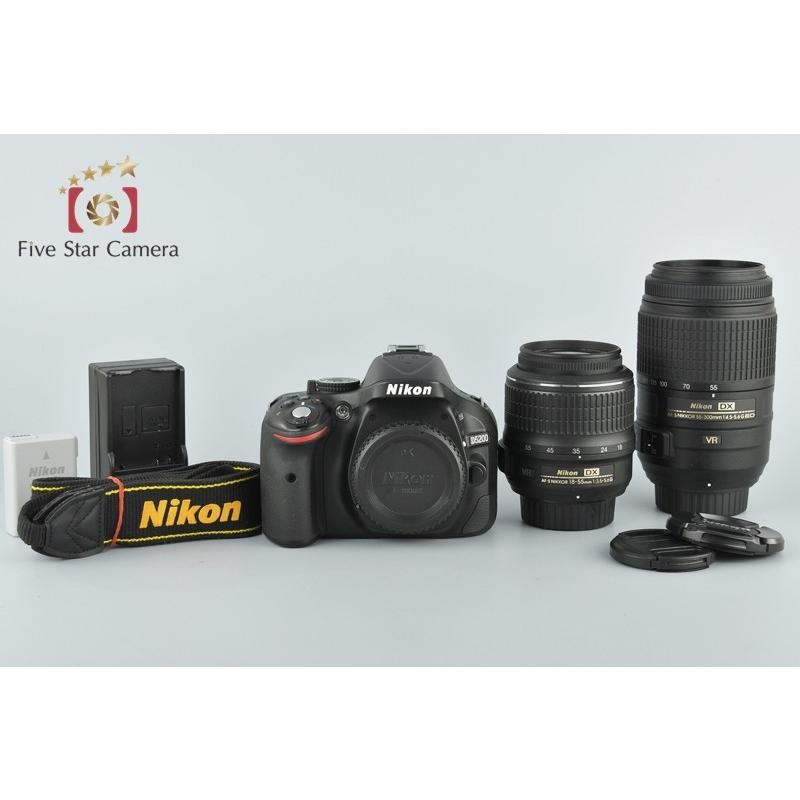 在庫一掃 Nikon ニコン D5200 ダブルズームキット ブラック