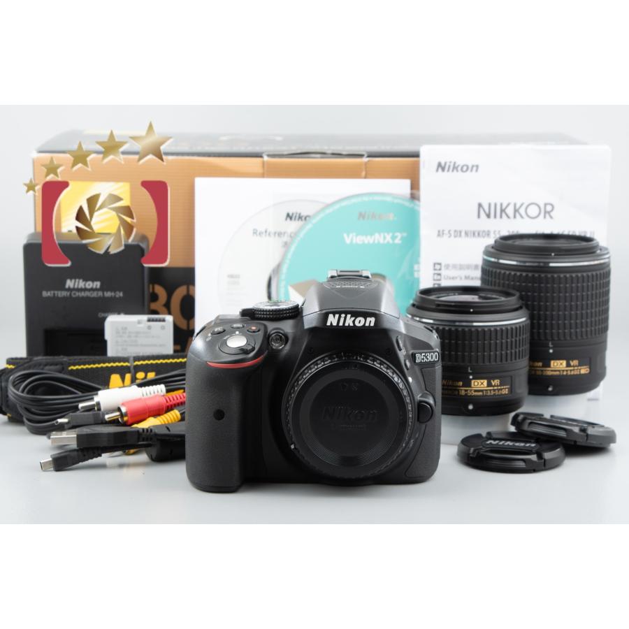 ニコン 【中古】Nikon D5300 ダブルズームキット2 ブラック 元箱 ニコン 【中古】Nikon D5300 ダブルズームキット2 ブラック 元箱