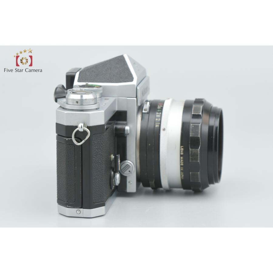 【中古】Nikon ニコン F アイレベル 後期 シルバー + NIKKOR-S.C Auto 50mm f/1.4｜five-star-camera｜06