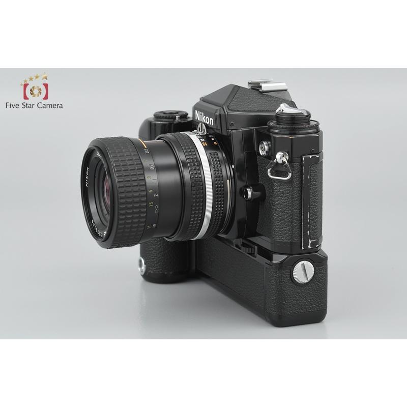 中古】Nikon ニコン FE2 ブラック MD-12 モータードライブ付属 + Ai-S