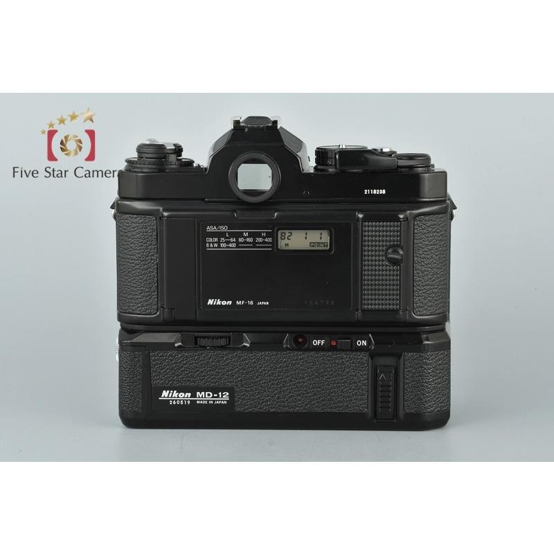 ニコン 【中古】Nikon FE2 ブラック + MD-12 モータードライブ ニコン 【中古】Nikon FE2 ブラック + MD-12 モータードライブ