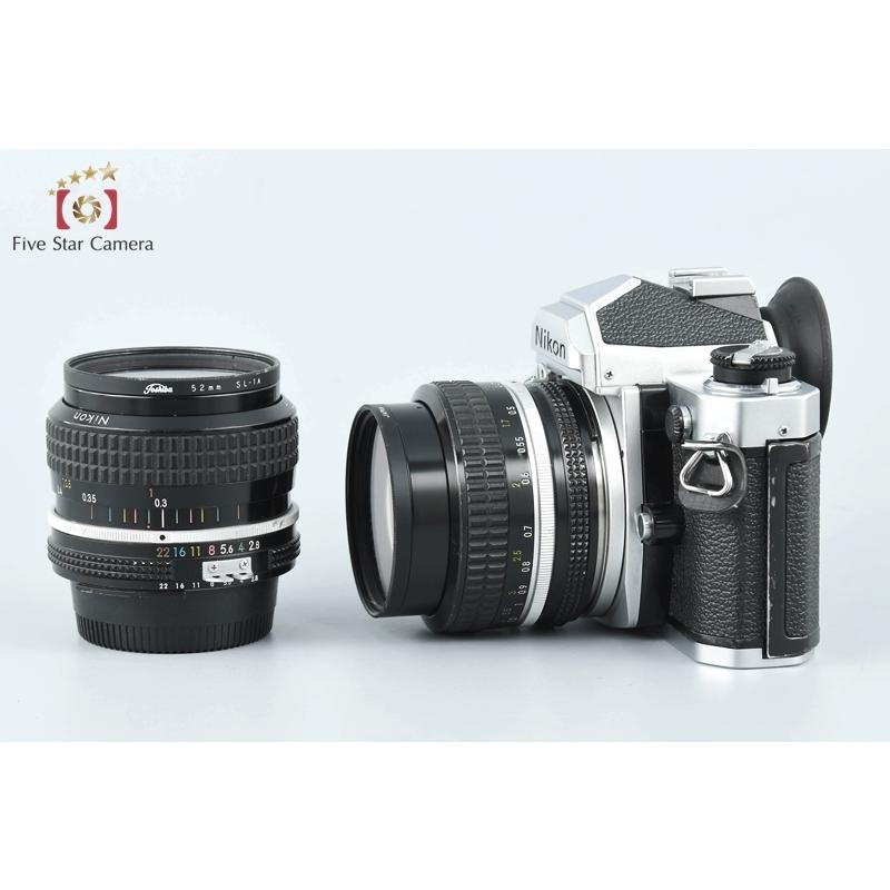 ニコン（Nikon） 【中古】Nikon FM シルバー 前期 + Ai NIKKOR 28mm f