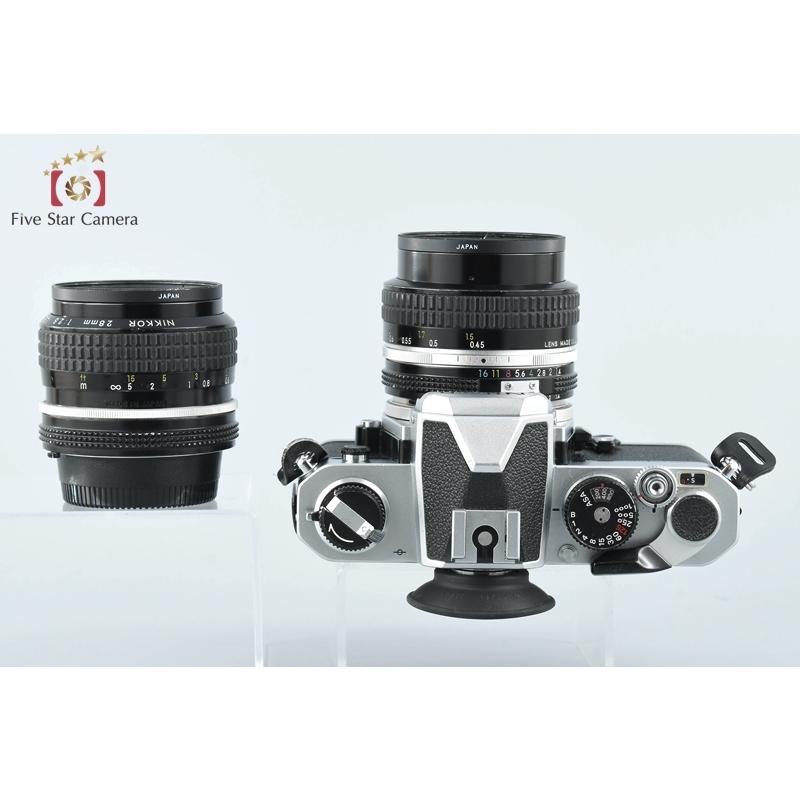 ニコン（Nikon） 【中古】Nikon FM シルバー 前期 + Ai NIKKOR 28mm f