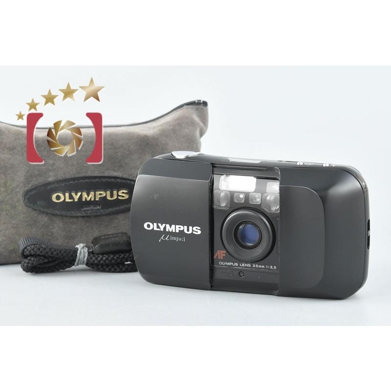 【中古】OLYMPUS オリンパス μ[mju] ミュー ブラック コンパクトフィルムカメラ olympusmju0612中古