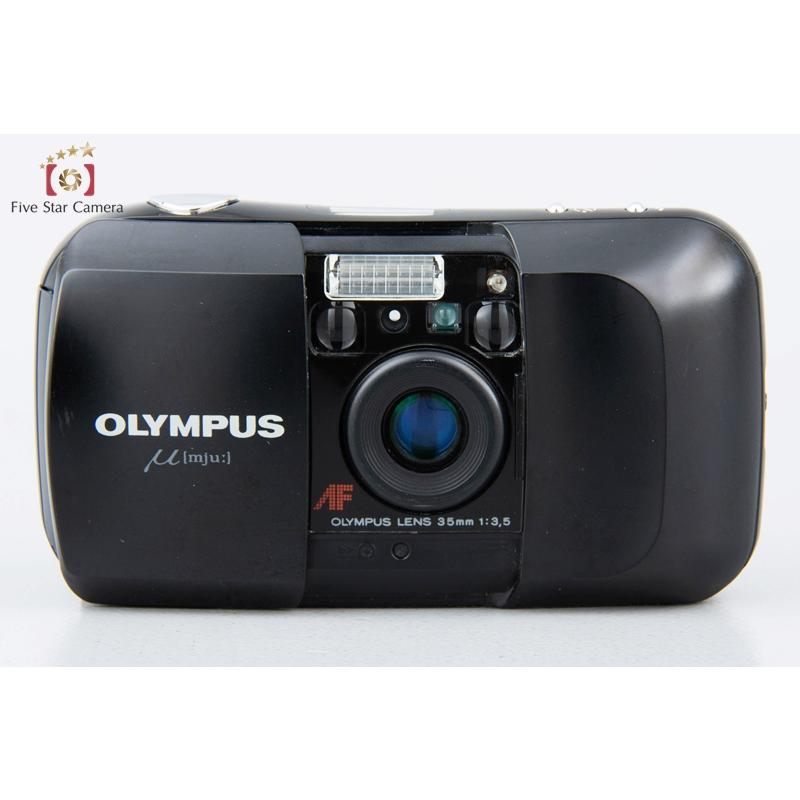 【A3129】 OLYMPUS μ オリンパス ミュー ブラック オリンパス（OLYMPUS） 【中古】OLYMPUS μ[mju:] ブラック コンパクト
