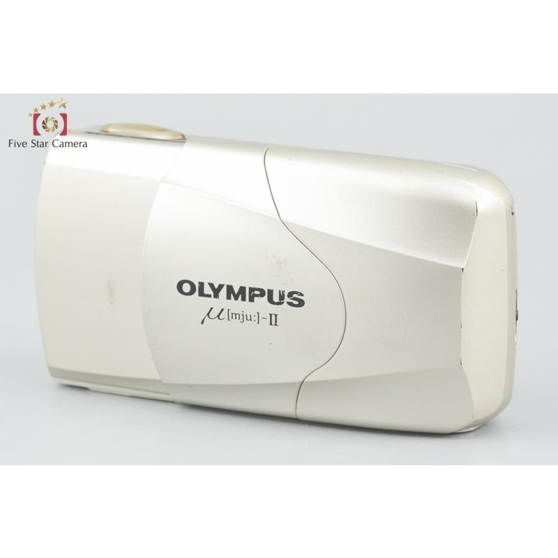 【中古】OLYMPUS オリンパス μ[mju:]-II ミューII シャンパンゴールド コンパクトフィルムカメラ｜five-star-camera｜02