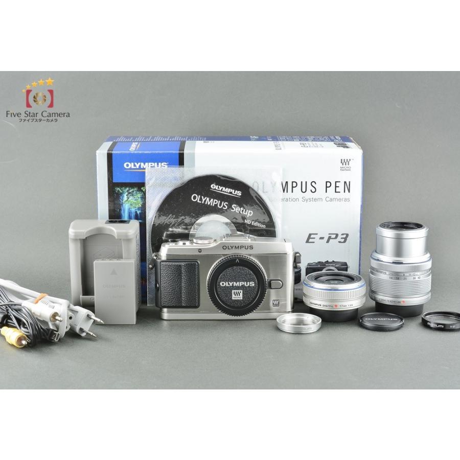 中古】OLYMPUS オリンパス PEN E-P3 ツインレンズキット ミラーレス